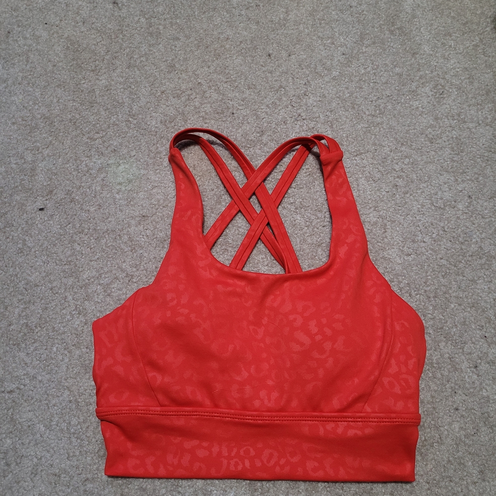 BuffBunny Rosa Red Leopard Print Sports Bra (XS)